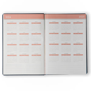 2024 (Jan-Dec) Dated Yearly Planner Hard Cover—Blue Marble - InnerGuide