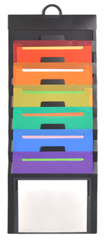 Load image into Gallery viewer, Comma Tumble A4 Size Cascading Folder with Horizontal Elastic Band Closure - Black
