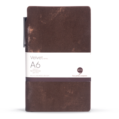 Velvet Series A6 Pocket Size with Pen