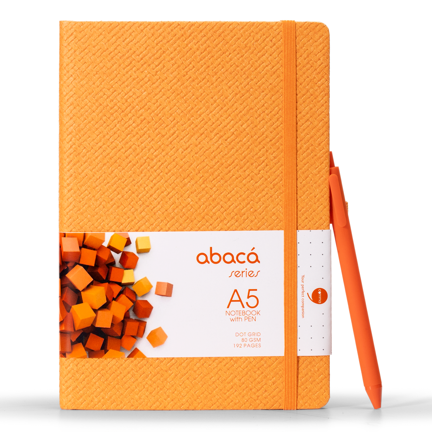 Abaca A5 Size Dot Grid Notebook with Pen and Checks Grid Notebook with Pen