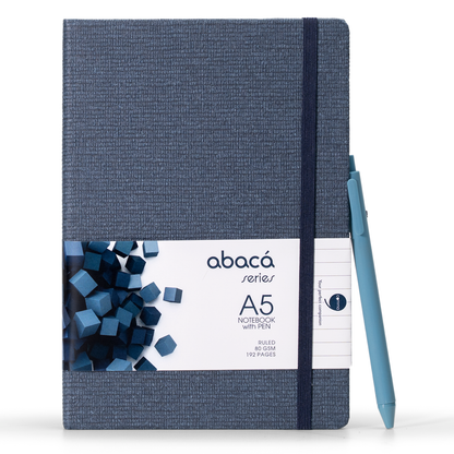 Abaca A5 Size Hard bound Notebook with Pen