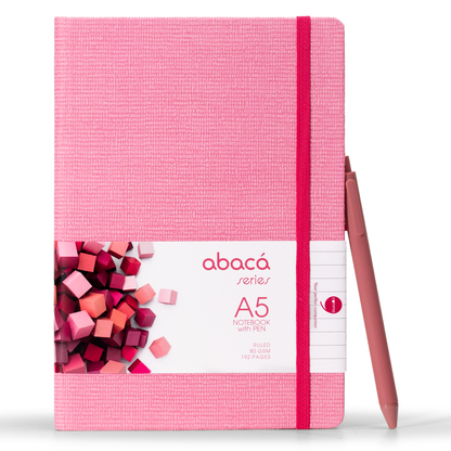 Abaca A5 Size Hard bound Notebook with Pen