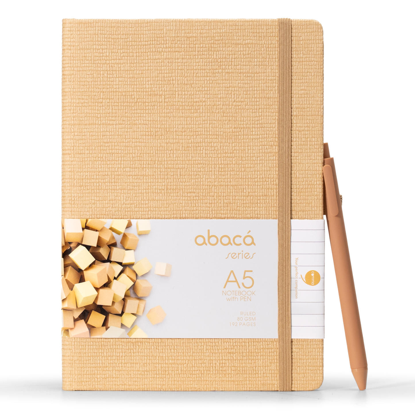 Abaca A5 Size Hard bound Notebook with Pen