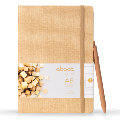 Abaca A5 Size Hard bound Notebook with Pen