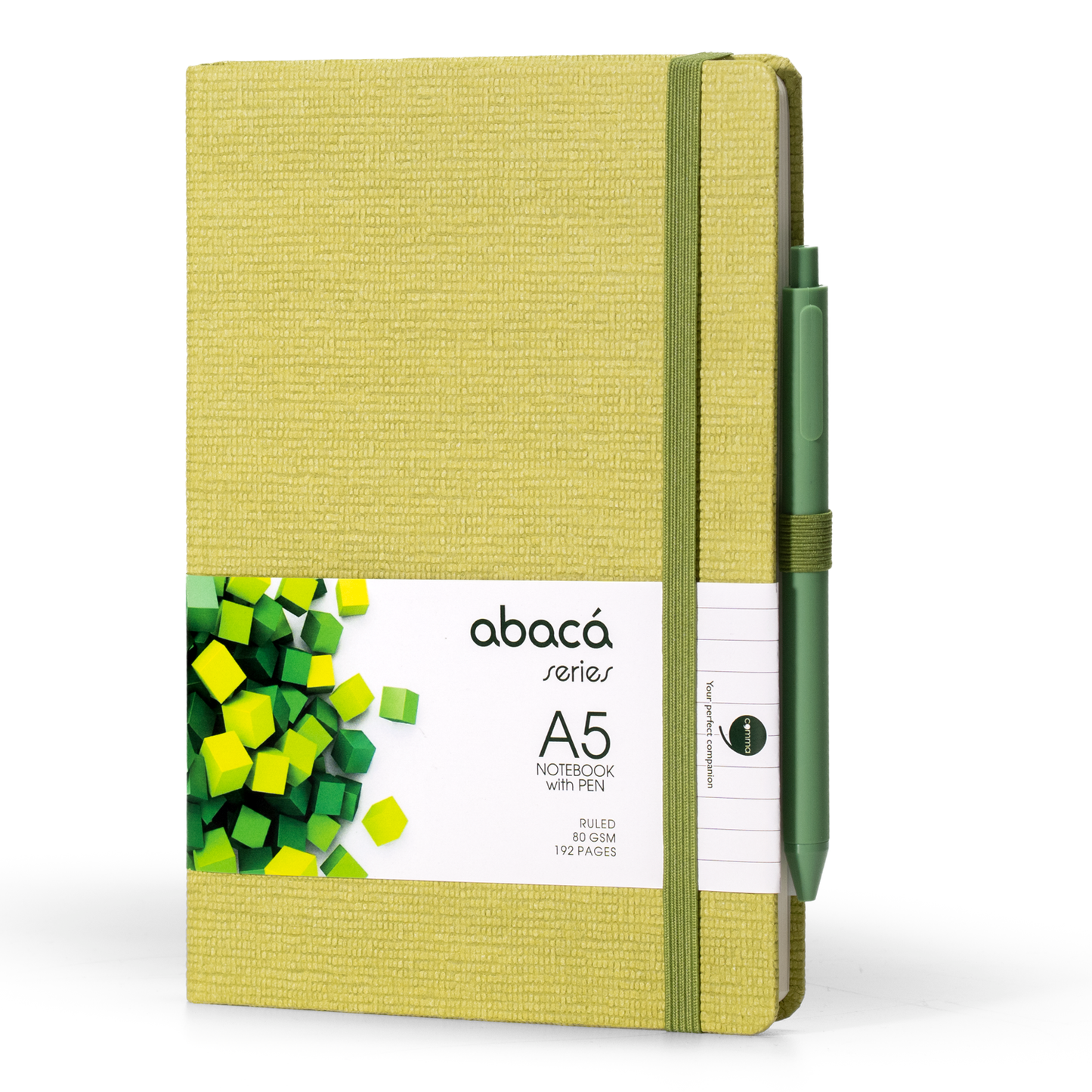 Abaca A5 Size Hard bound Notebook with Pen
