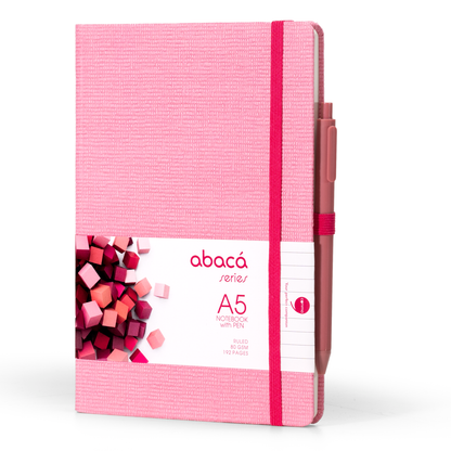 Abaca A5 Size Hard bound Notebook with Pen