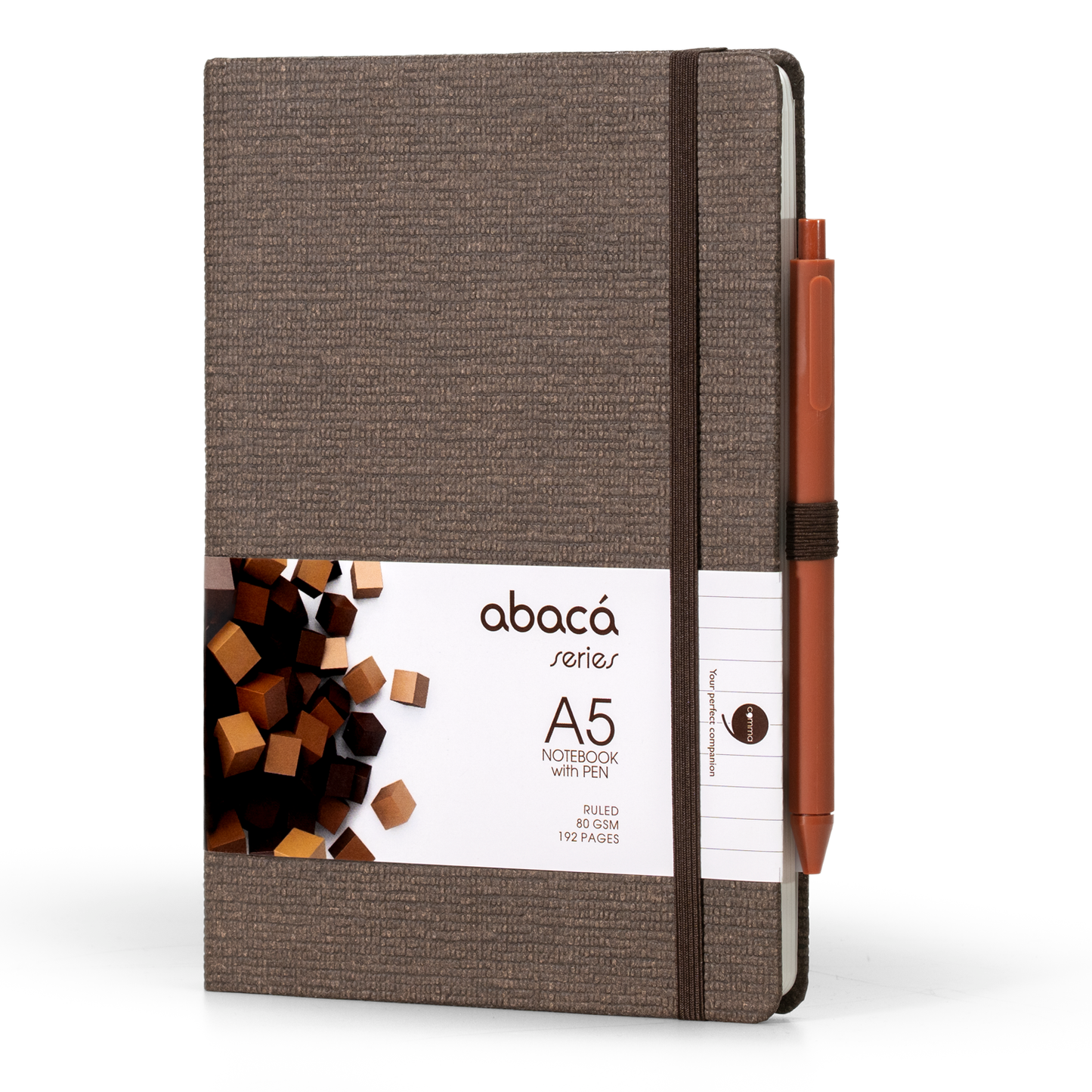 Abaca A5 Size Hard bound Notebook with Pen