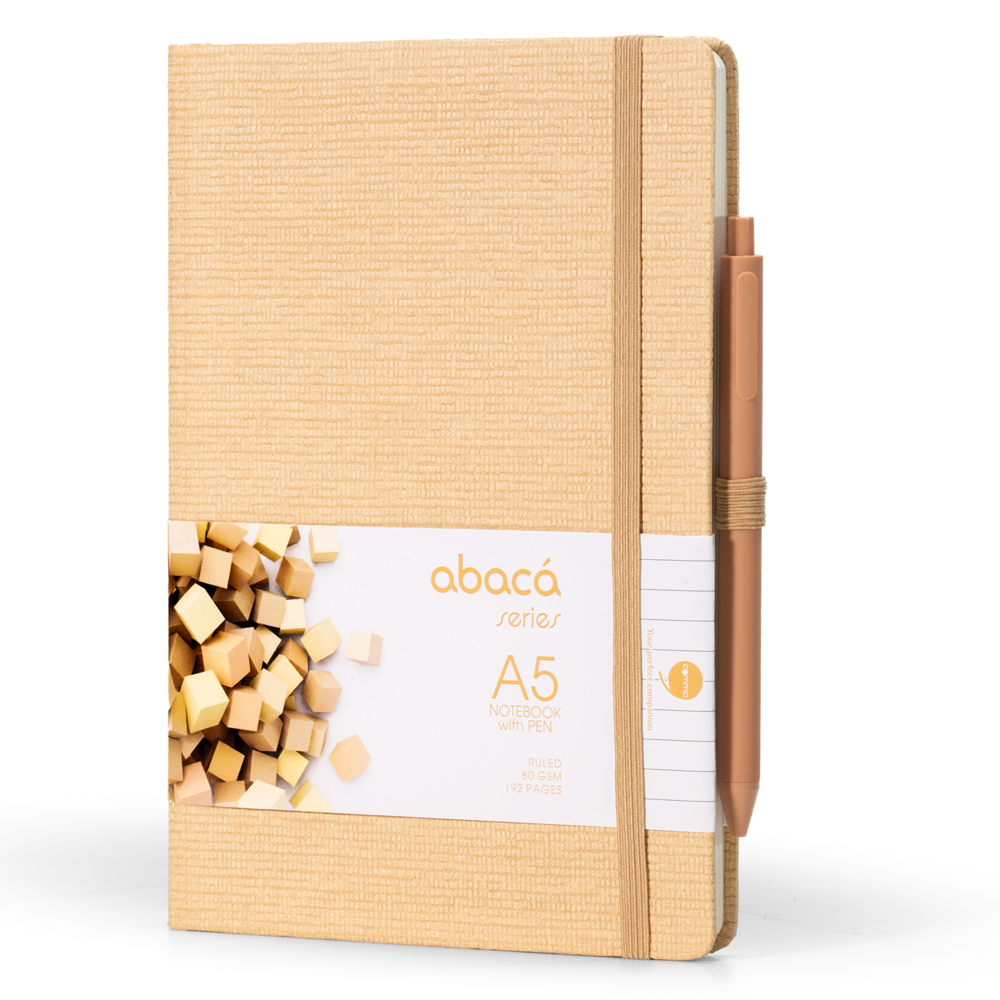 Abaca A5 Size Hard bound Notebook with Pen