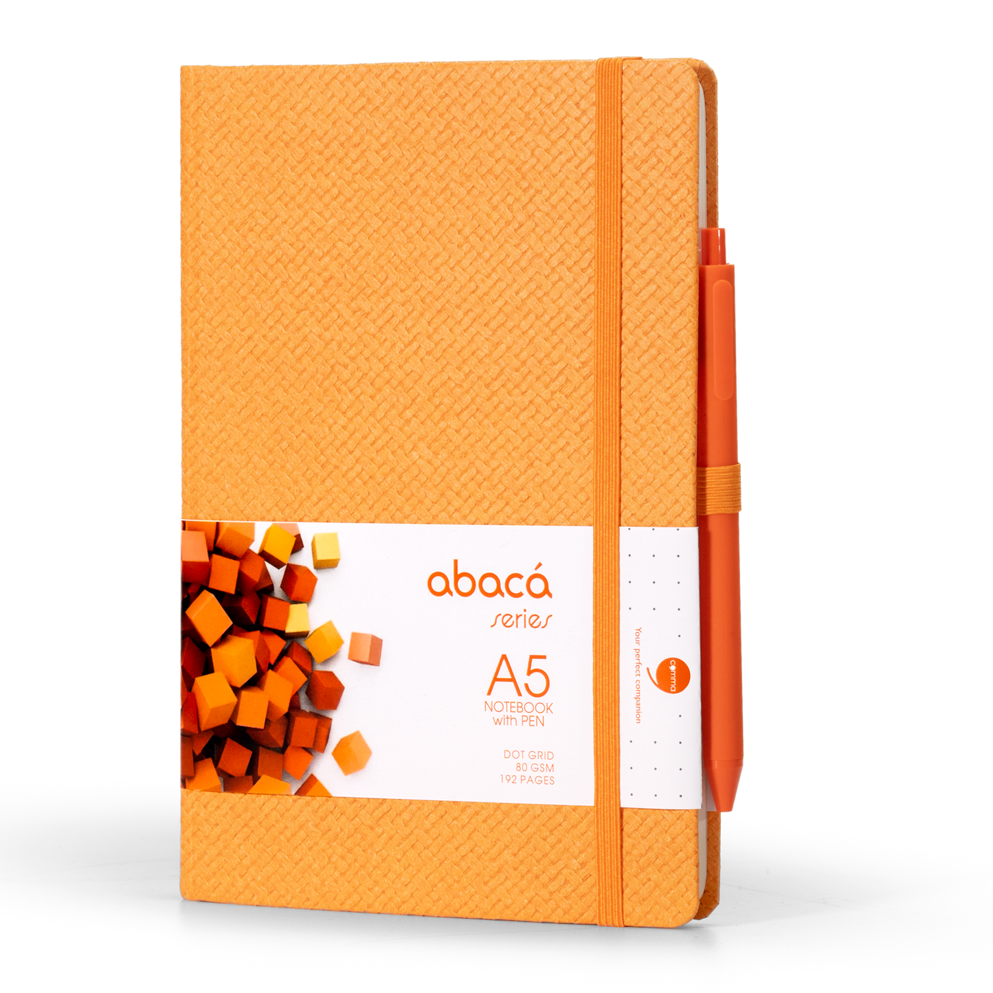 Abaca A5 Size Dot Grid Notebook with Pen and Checks Grid Notebook with Pen