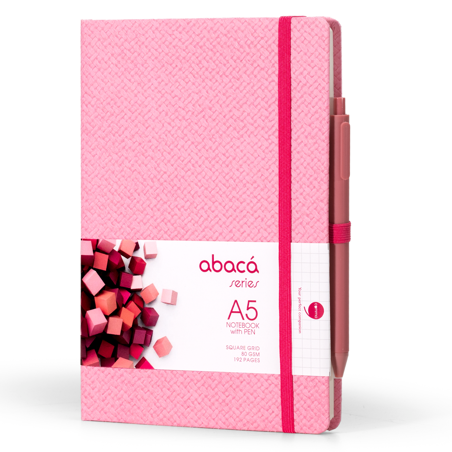 Abaca A5 Size Dot Grid Notebook with Pen and Checks Grid Notebook with Pen