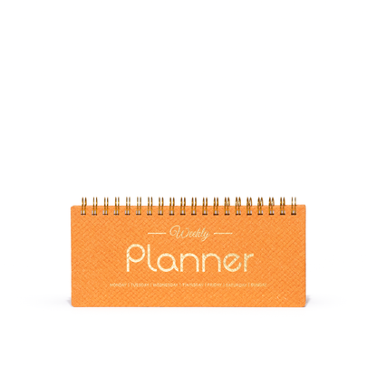 Weekly Undated Planner Notebook - A6 Long Slim Size Wire-O Bound
