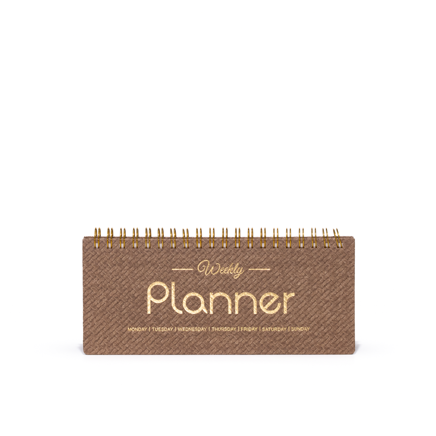 Weekly Undated Planner Notebook - A6 Long Slim Size Wire-O Bound