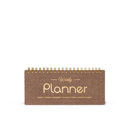 Weekly Undated Planner Notebook - A6 Long Slim Size Wire-O Bound