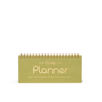 Weekly Undated Planner Notebook - A6 Long Slim Size Wire-O Bound