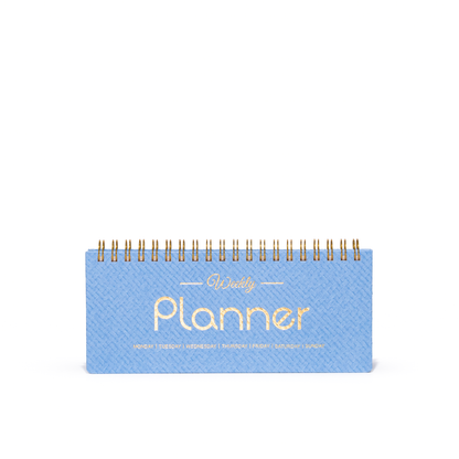 Weekly Undated Planner Notebook - A6 Long Slim Size Wire-O Bound