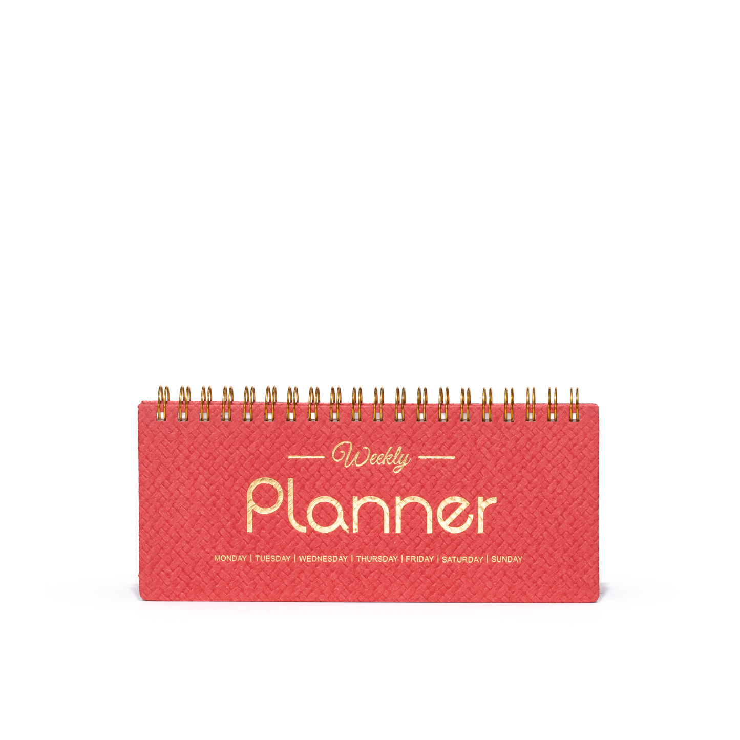 Weekly Undated Planner Notebook - A6 Long Slim Size Wire-O Bound