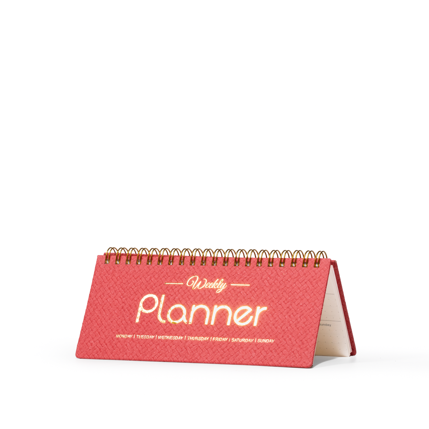 Weekly Undated Planner Notebook - A6 Long Slim Size Wire-O Bound