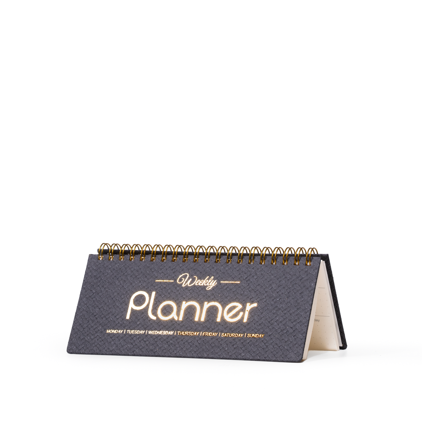 Weekly Undated Planner Notebook - A6 Long Slim Size Wire-O Bound