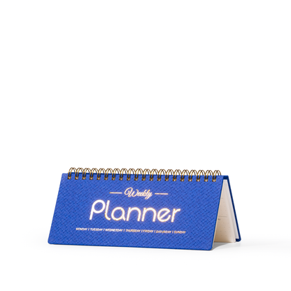 Weekly Undated Planner Notebook - A6 Long Slim Size Wire-O Bound