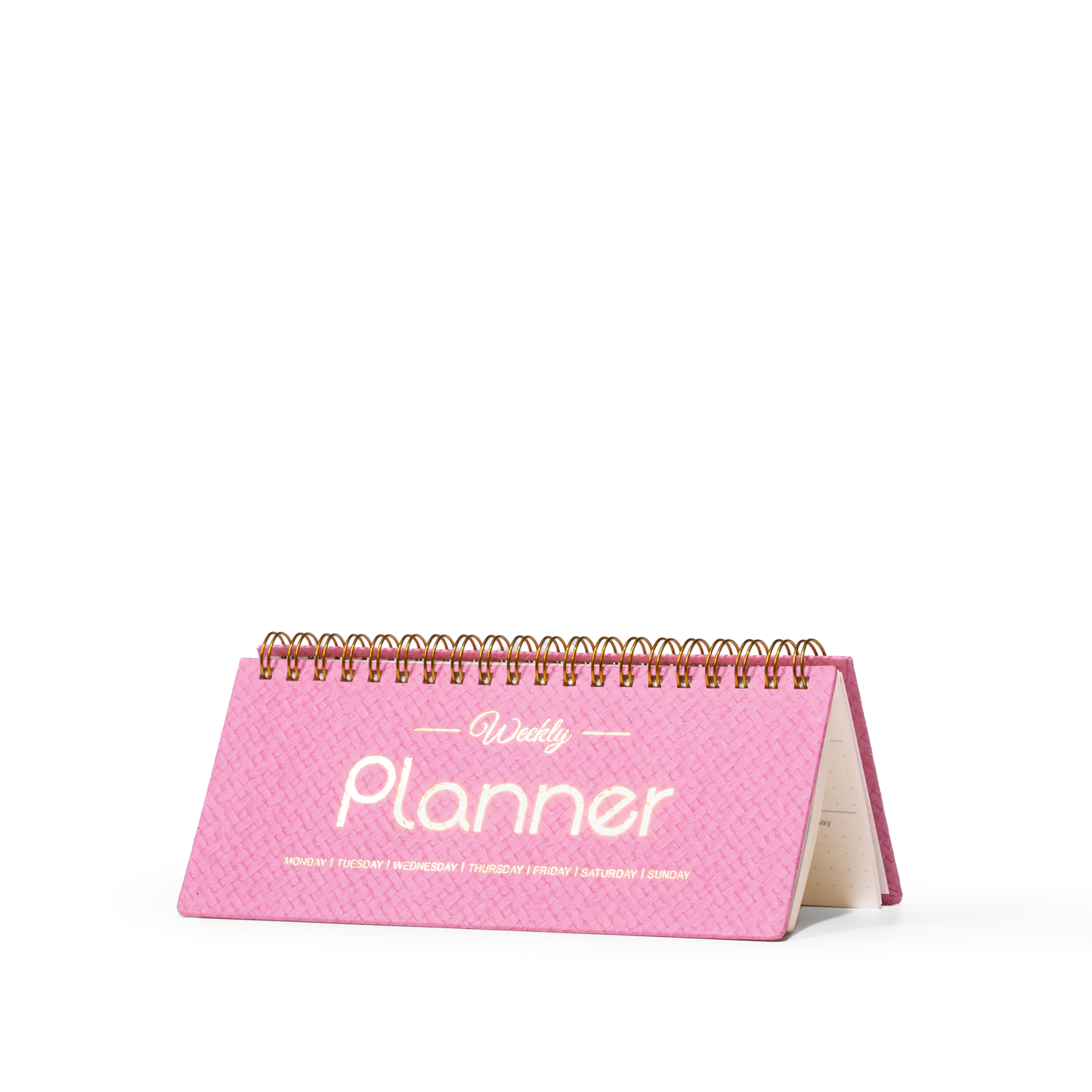 Weekly Undated Planner Notebook - A6 Long Slim Size Wire-O Bound