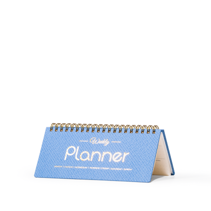 Weekly Undated Planner Notebook - A6 Long Slim Size Wire-O Bound