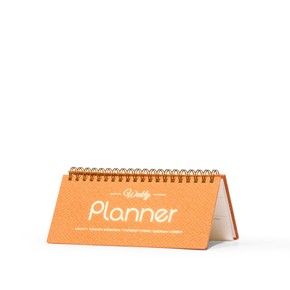 Weekly Undated Planner Notebook - A6 Long Slim Size Wire-O Bound