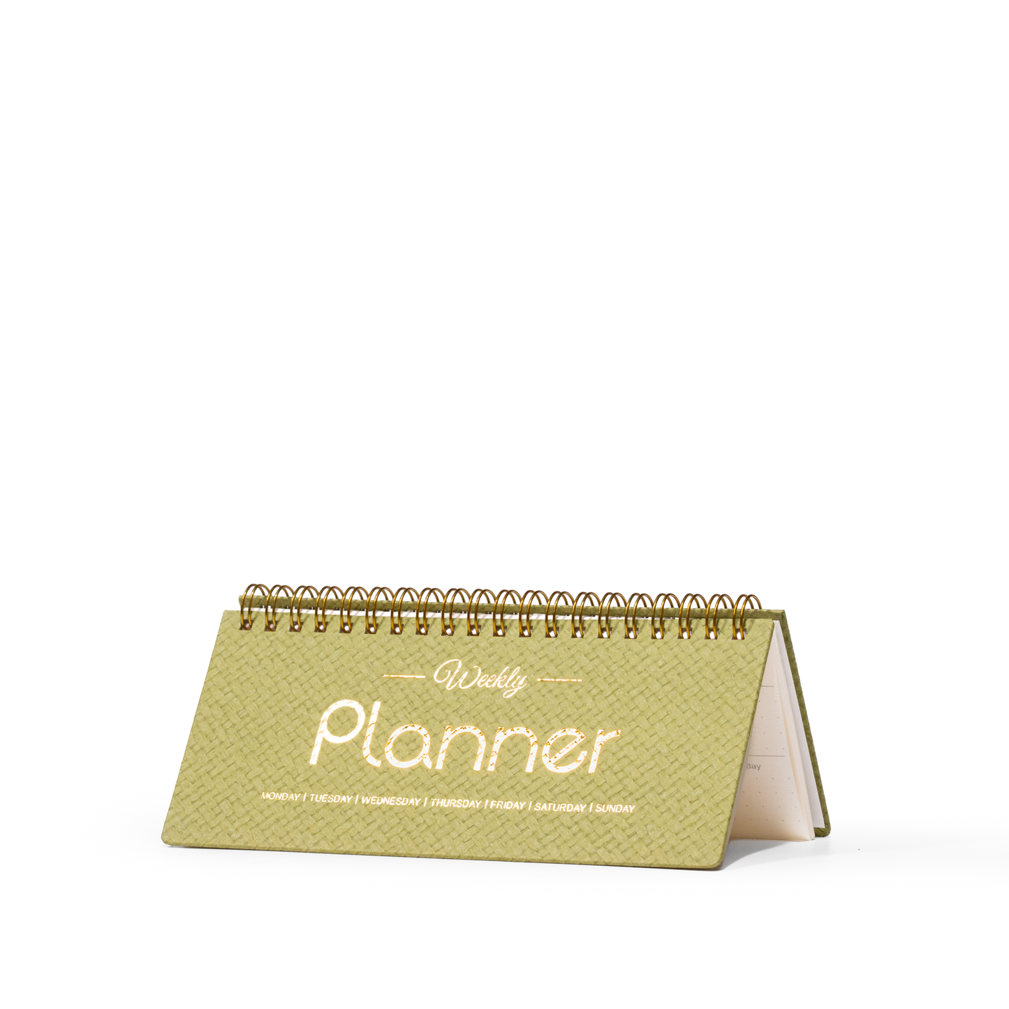 Weekly Undated Planner Notebook - A6 Long Slim Size Wire-O Bound