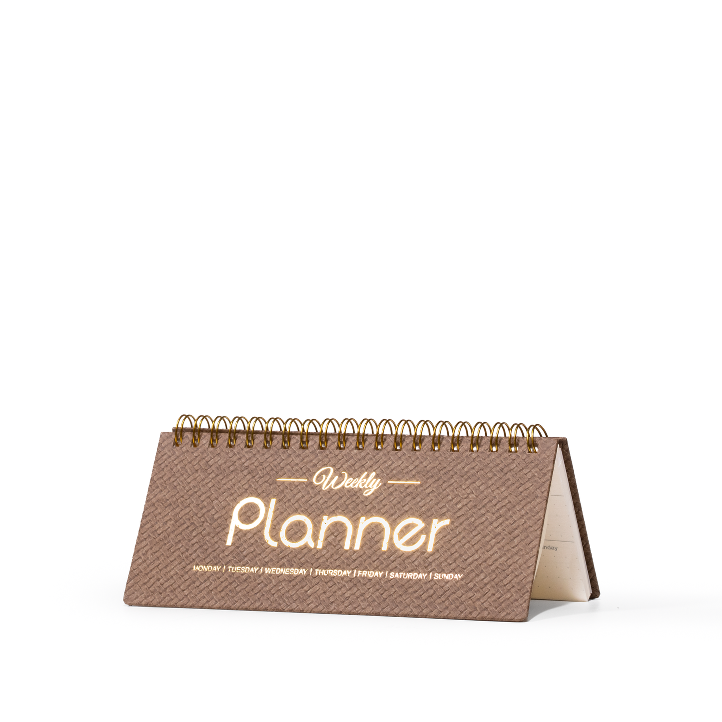 Weekly Undated Planner Notebook - A6 Long Slim Size Wire-O Bound
