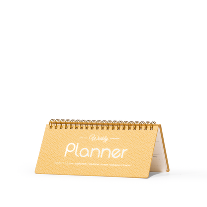 Weekly Undated Planner Notebook - A6 Long Slim Size Wire-O Bound