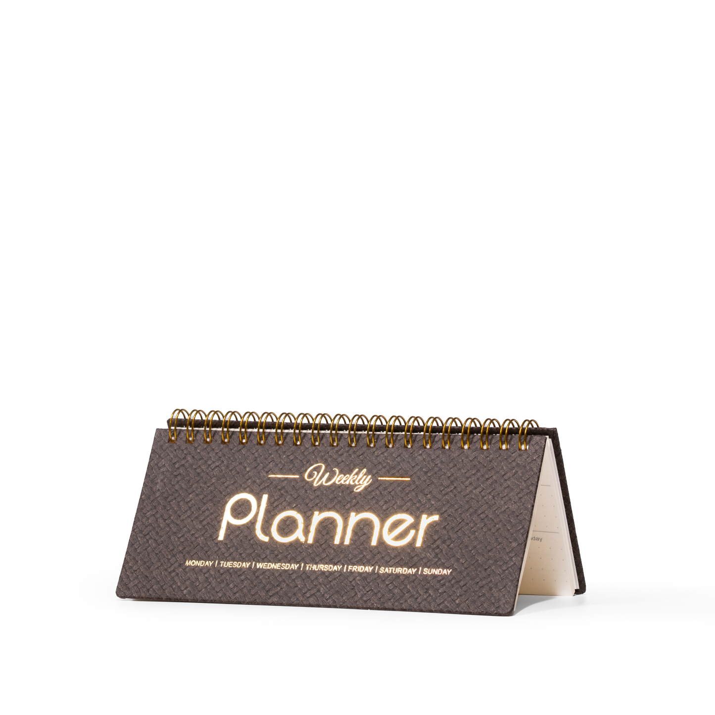 Weekly Undated Planner Notebook - A6 Long Slim Size Wire-O Bound