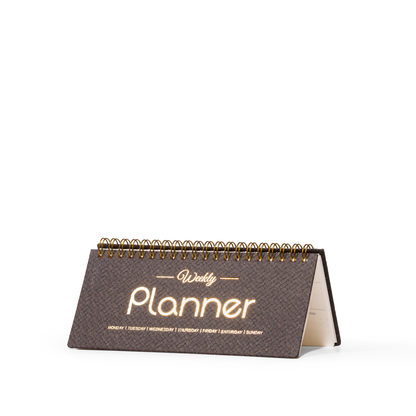 Weekly Undated Planner Notebook - A6 Long Slim Size Wire-O Bound