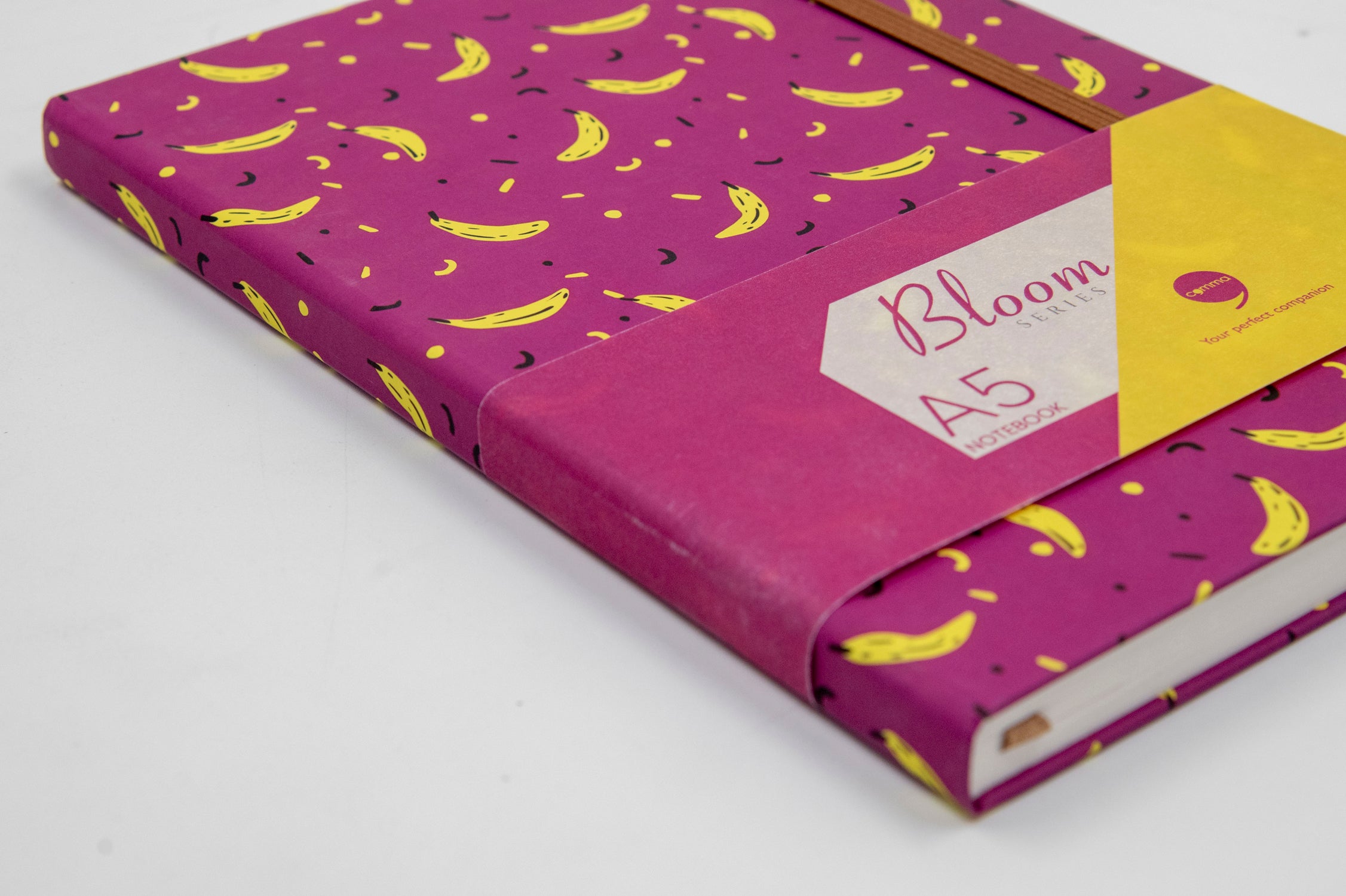 Bloom Series A5 Size Hard Bound Notebook - Purple