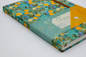 Bloom Series A5 Size Hard Bound Notebook - Blue