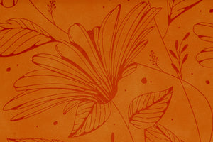 Flowers Series - A5 Size - Hard Bound Notebook with Pen - Orange