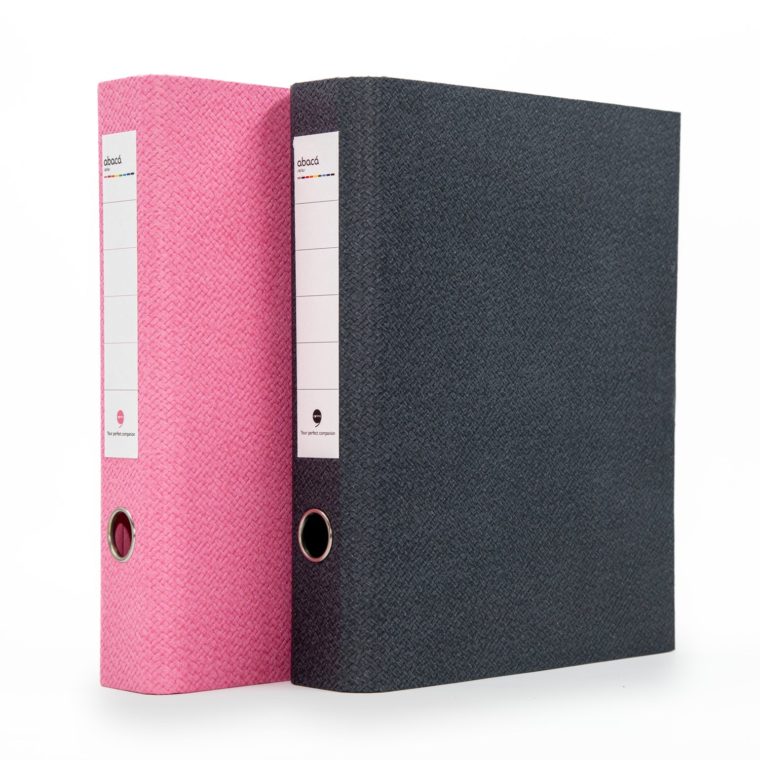 Abaca Ring Binder A4 Black+Pink