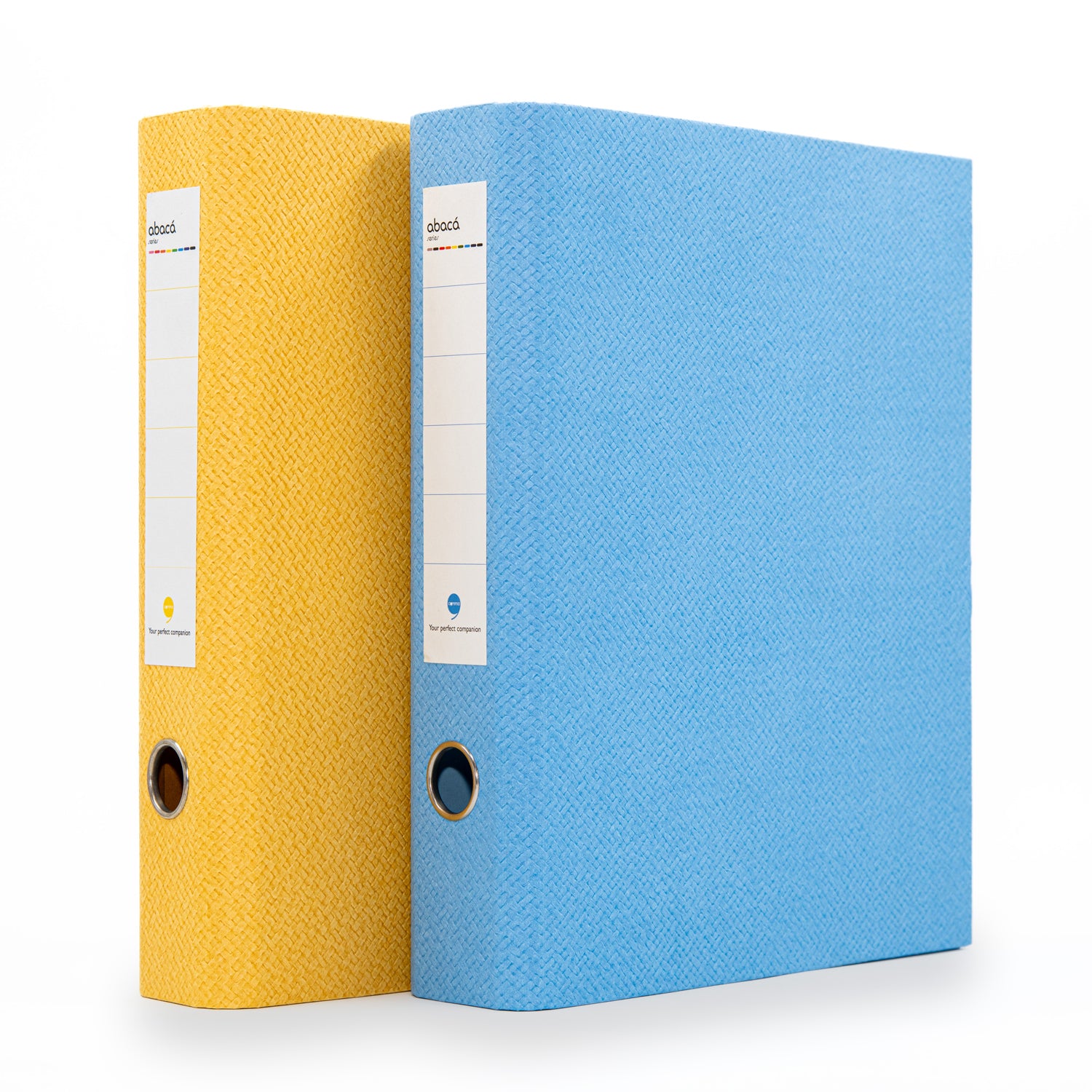 Abaca Ring Binder A4 Sky Blue + Yellow