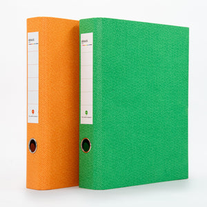 Abaca Ring Binder A4 Green + Orange