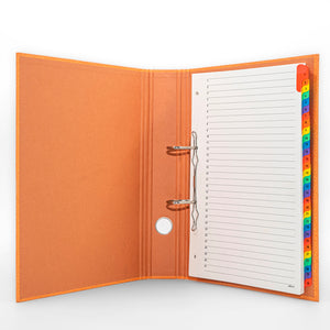 Abaca Ring Binder A4 Green + Orange