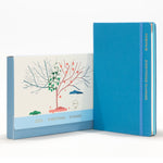 Load image into Gallery viewer, Blue planner with a tree illustration on a white background
