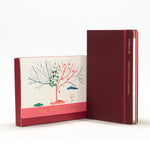 Load image into Gallery viewer, Maroon planner with tree illustration on a white background
