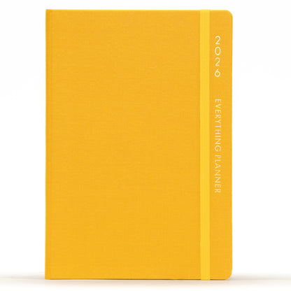 Yellow planner with 'Everything Planner' text on a white background