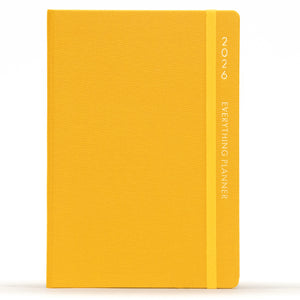 Yellow planner with 'Everything Planner' text on a white background