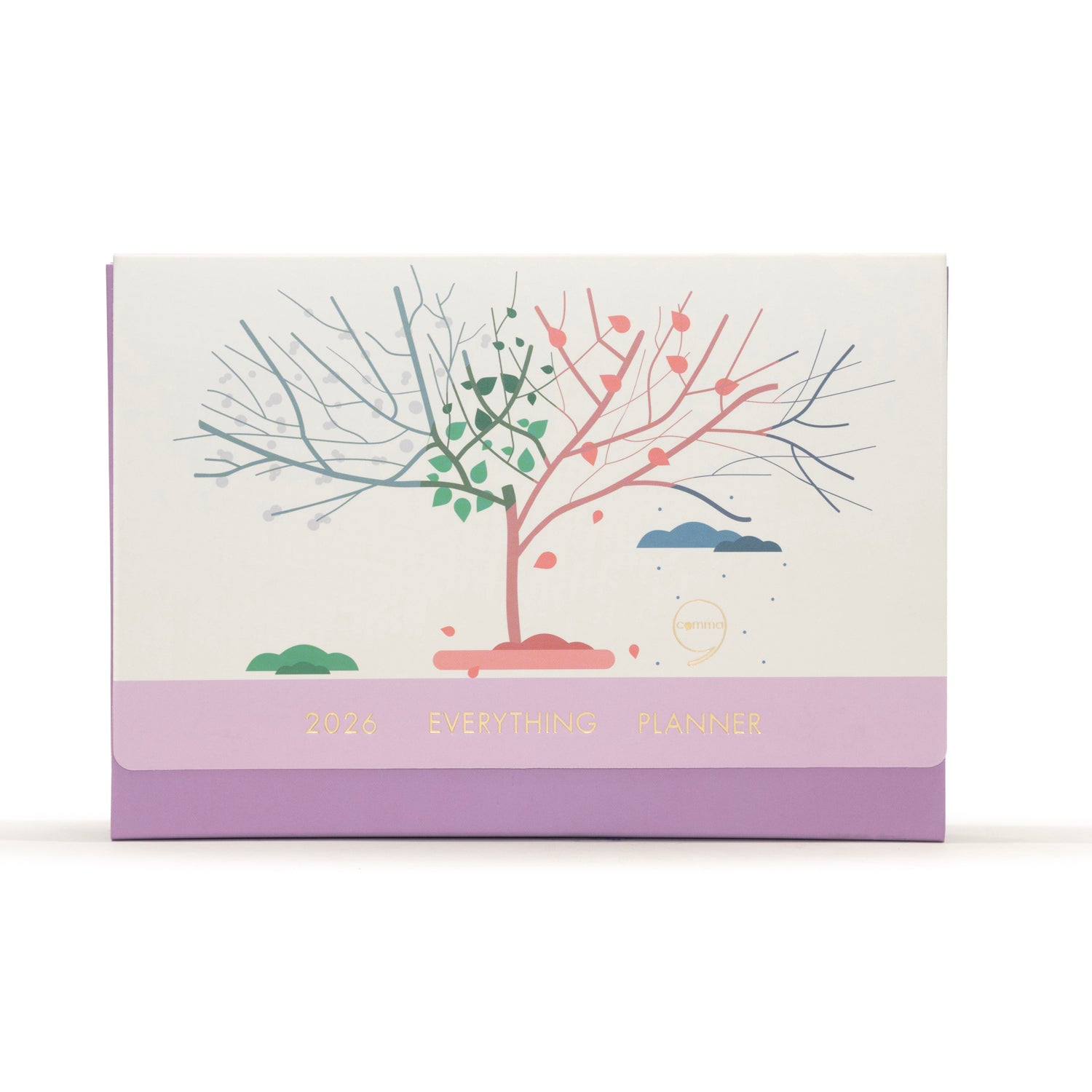 Card with a tree illustration and 'Clear Everything Planner' text on a white background