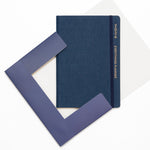 Load image into Gallery viewer, Blue planner with a geometric frame on a white background
