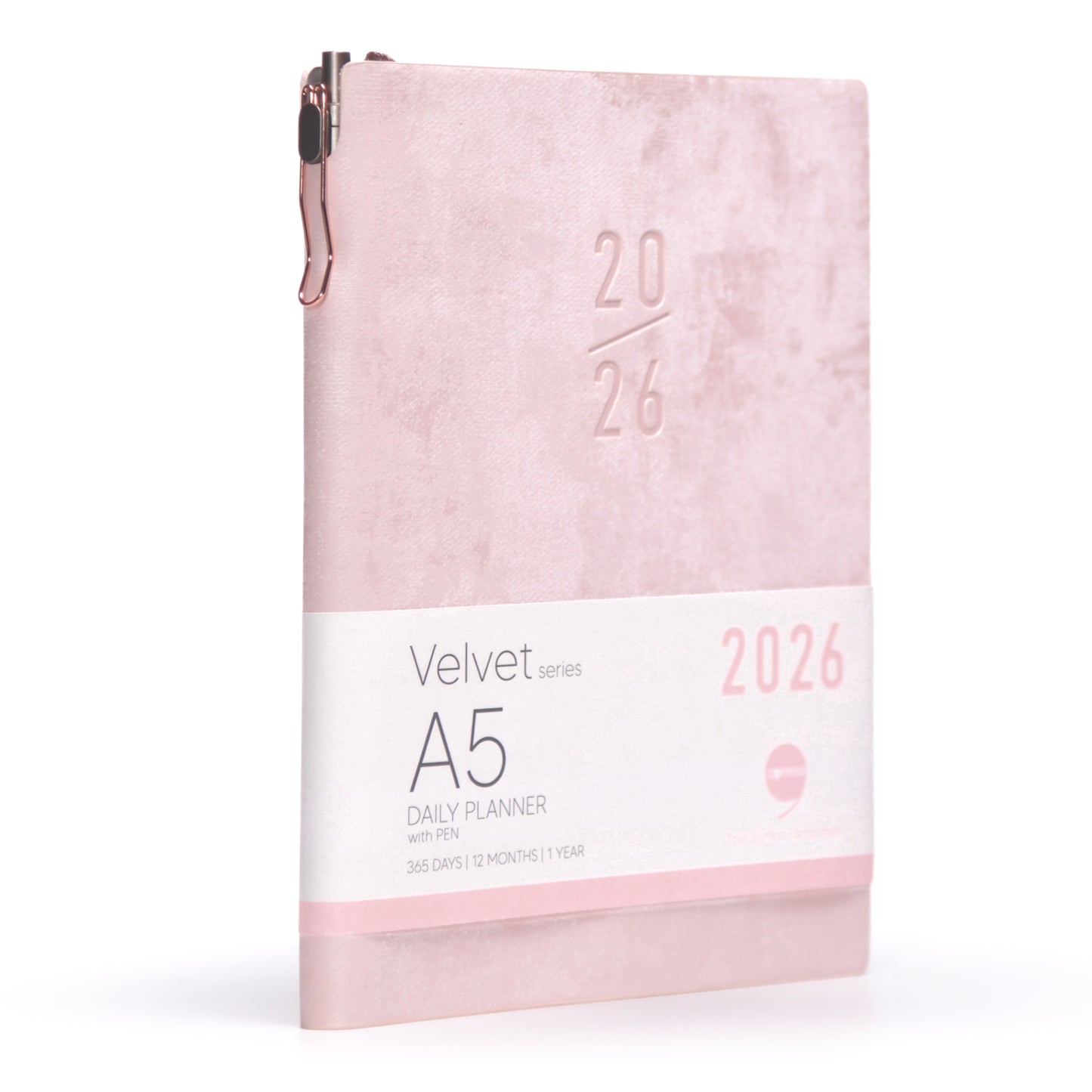 COMMA | Velvet Series Daily Planner 2026 | A5 Size with Pen