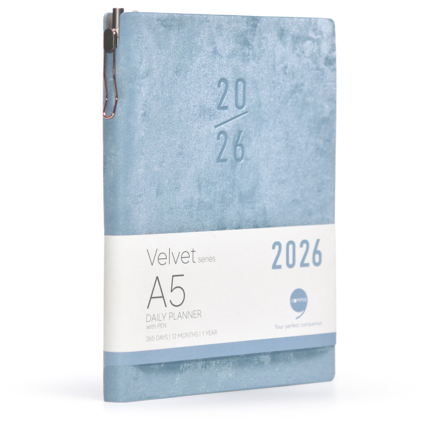 COMMA | Velvet Series Daily Planner 2026 | A5 Size with Pen