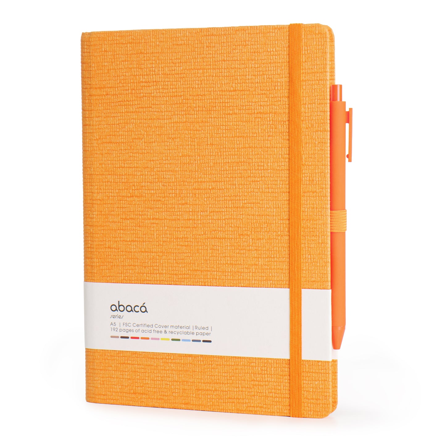 Abaca A5 Size Hard bound Notebook with Pen