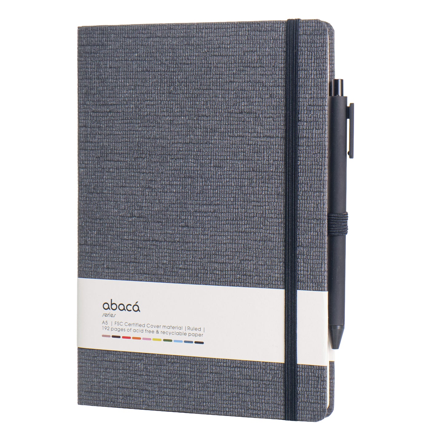 Abaca A5 Size Hard bound Notebook with Pen