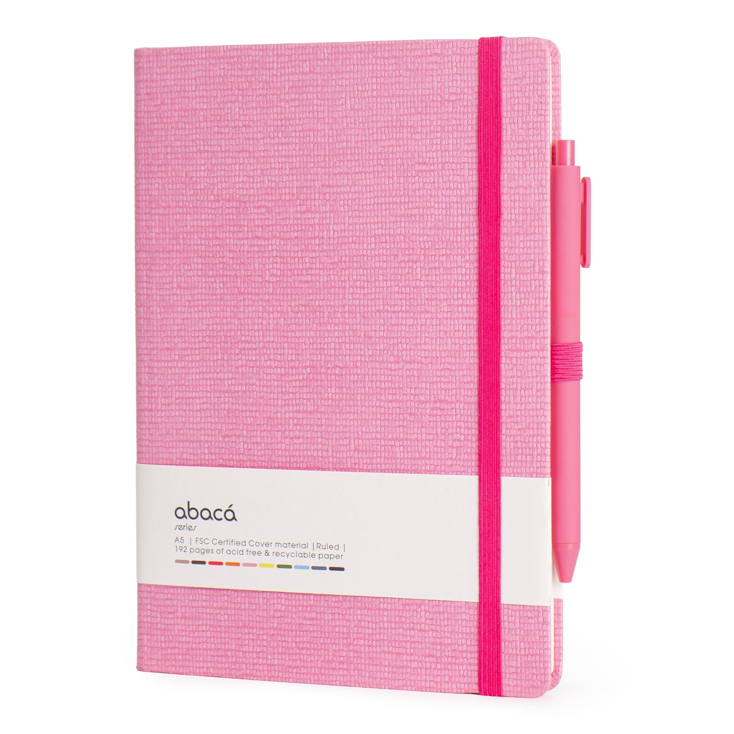 Abaca A5 Size Hard bound Notebook with Pen