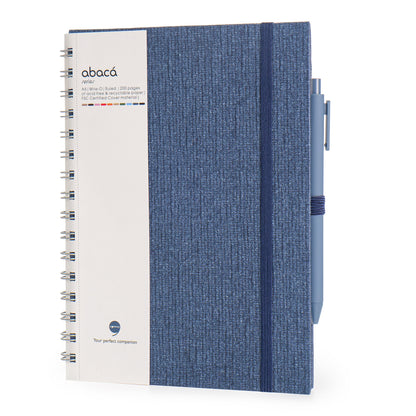 Abaca A5 Size Wire-O Bound Notebook with Pen